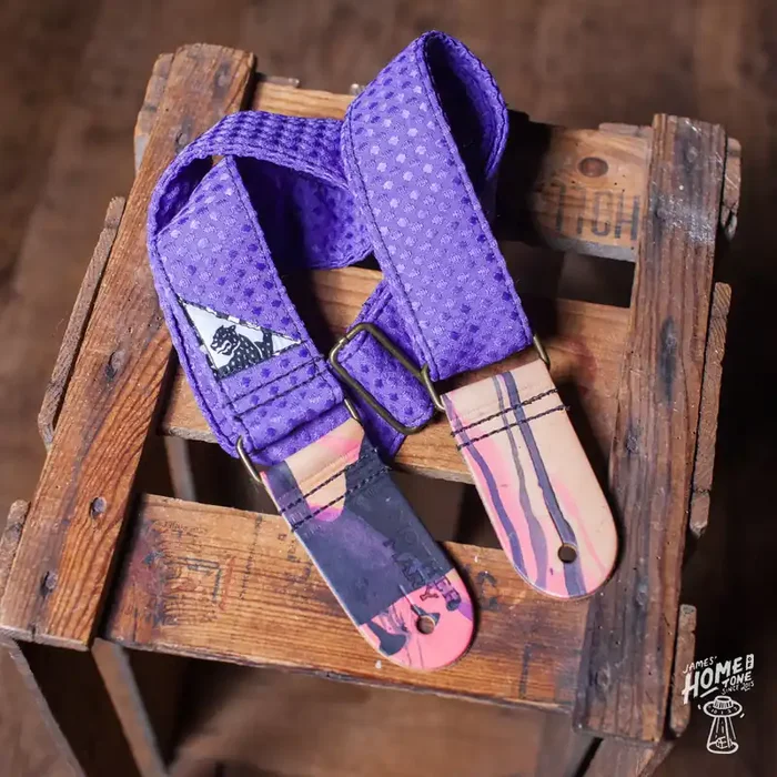 Mother Mary Company handmade guitar strap – ‘Granny Purple‘