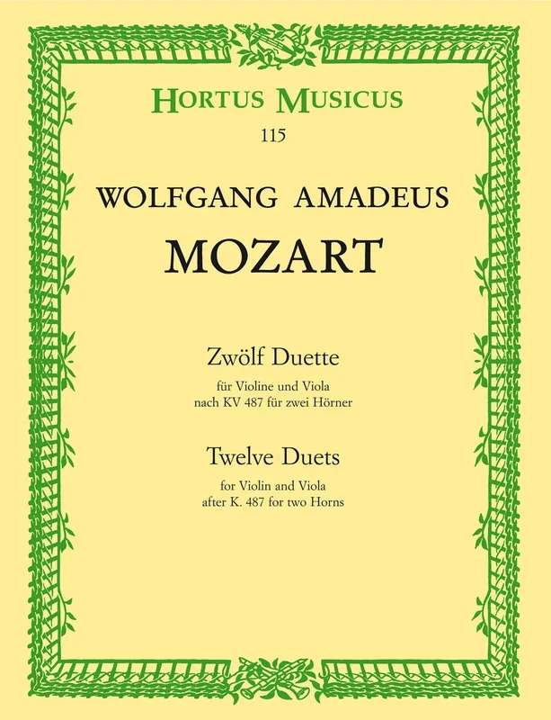 Mozart: 12 Duets, K. 487 (arr. for violin and viola)