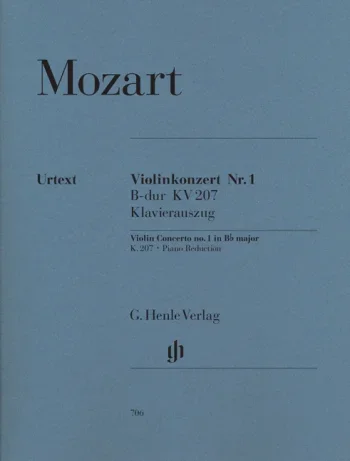 Mozart : Concerto No.1 Bb Major K207: Violin & Piano (Henle)