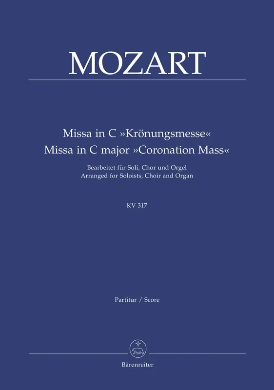 Mozart: Coronation Mass in C K317 – Vocal Score