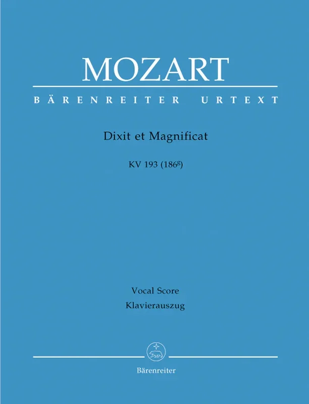 Mozart: Dixit Et Magnificat K193 – Vocal Score