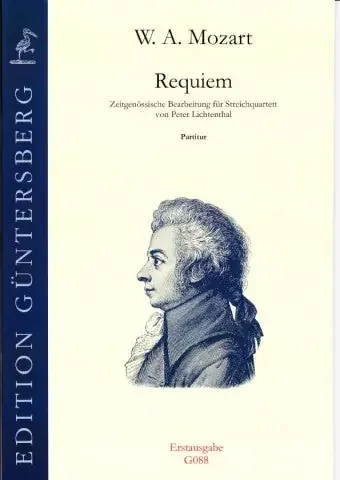 Mozart Requiem KV 626 arranged for String Quartet- score