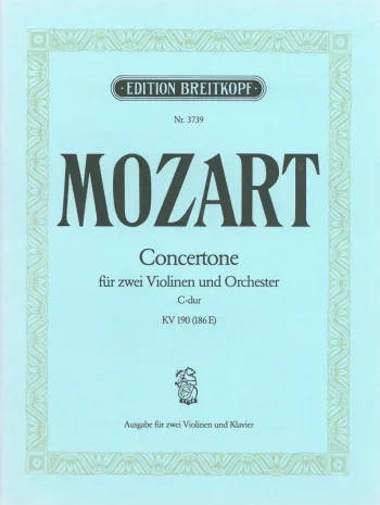 Mozart : Violin Concerto C Major Kv190: Violin And Piano (Breitkopf)