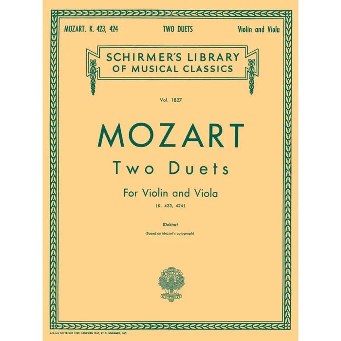 Mozart, Wolfgang Amadeus – Two Duets for Violin and Viola, K. 423 and K. 424