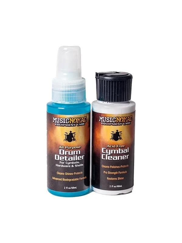 Music Nomad Drum Detailer & Cymbal Cleaner Combo Pack – 2 oz
