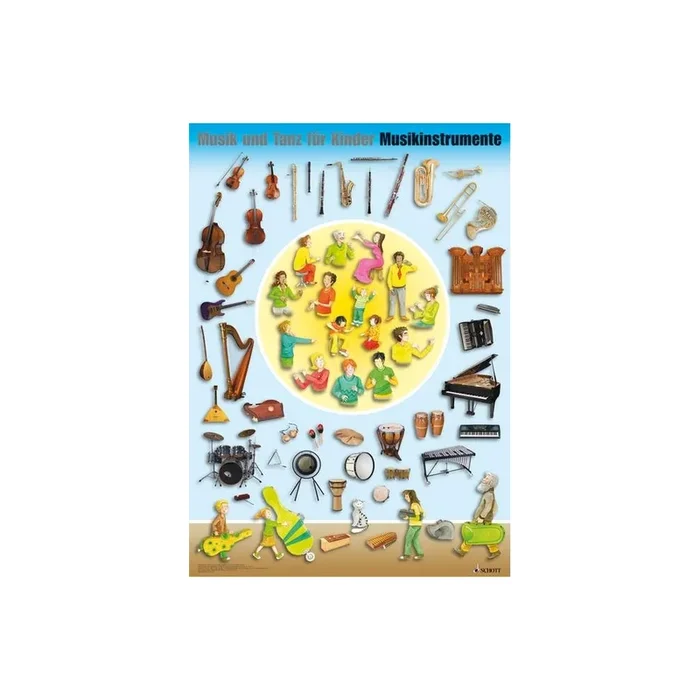 Musik und Tanz für Kinder – Instrumentenposter