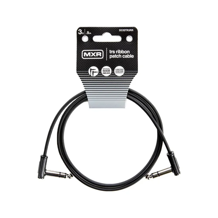 MXR DCISTR3RR 3-foot Right Angle to Right Angle Ribbon Stereo Patch Cable