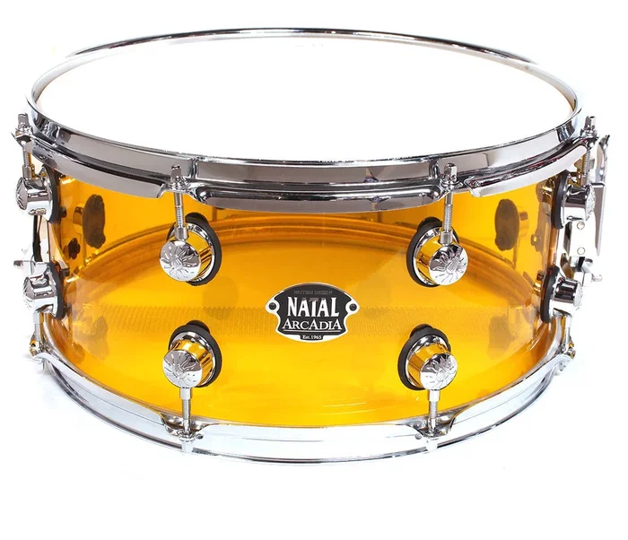 Natal Arcadia 14 ” x 6.5 ” Arcadia Acrylic Snare Drum in Transparent Orange