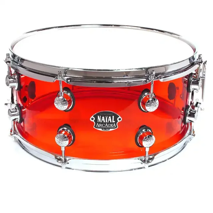 Natal Arcadia Acrylic Snare Drum 14 x 6.5″ – Red