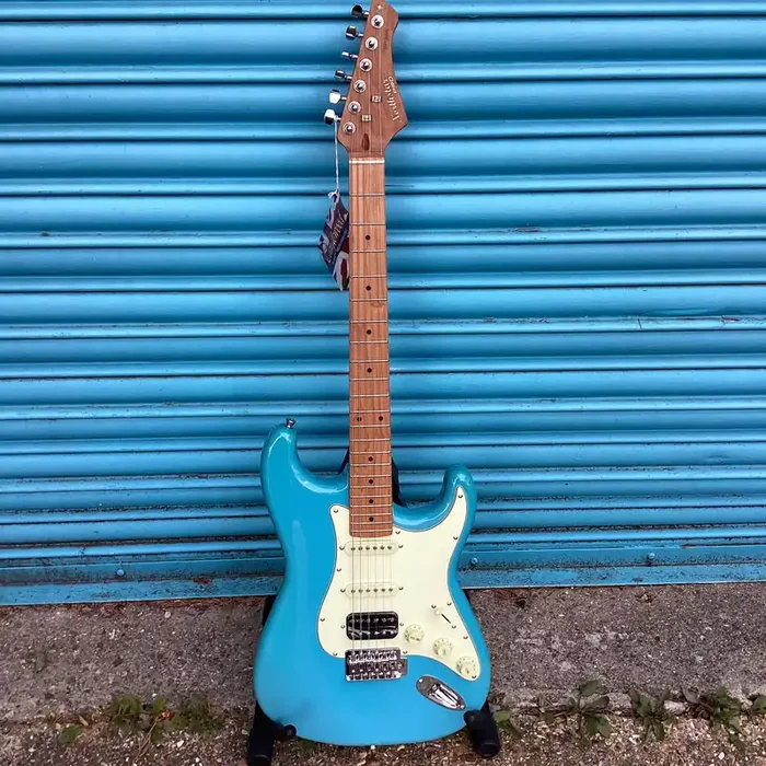 Northstar Pro Double Cut Cadillac Blue Electric Guitar (Strat Style)
