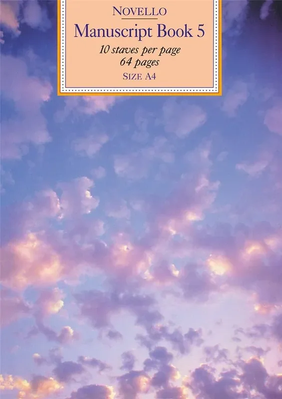 Novello Manuscript Book 5 – A4 10 Staves Per Page (64 Pages)