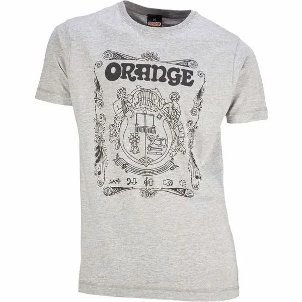 Orange T-Shirt Crest Grey L