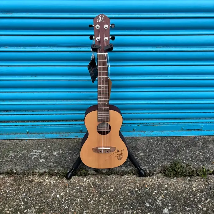 Ortega Bonfire Series Concert Ukulele in Spruce and Sapele Natural Finish RU5