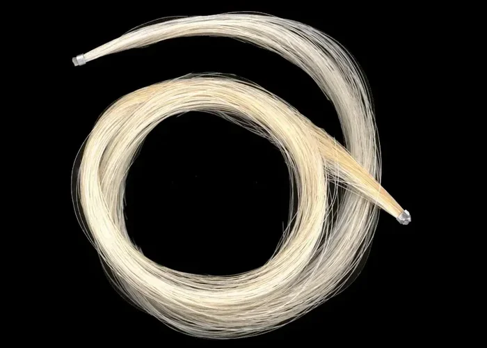 P&H 4/4 Size Violin Bow Hair – Natural White Replacement