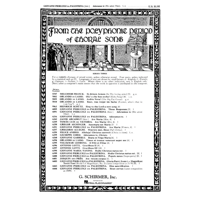 Palestrina, Giovanni Pierluigi – Adoramus Te – We Adore Thee