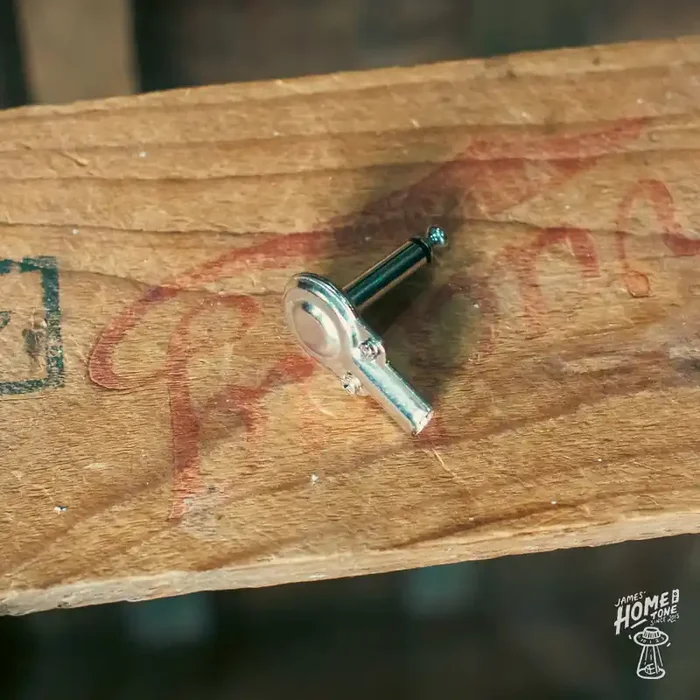 Pancake Mono 1/4 in Jack Plugs Right Angle 6.35mm Pedal Board Connectors