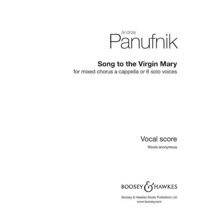 Panufnik, Andrzej – Song to the Virgin Mary