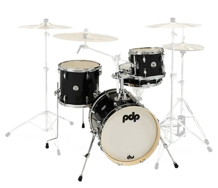 PDP By DW New Yorker 4-Piece 16 ” Shell Set in Black Onyx Sparkle