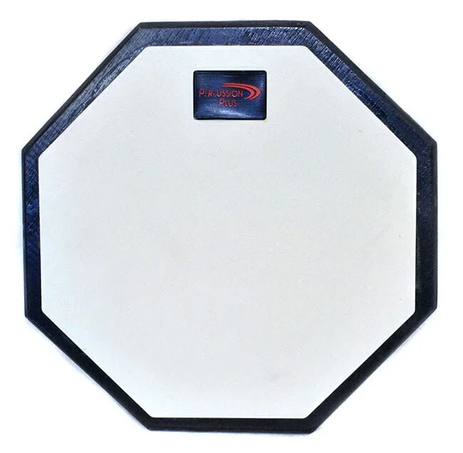 Percussion Plus 8″ Hexagonal Drum Practice Pad in White