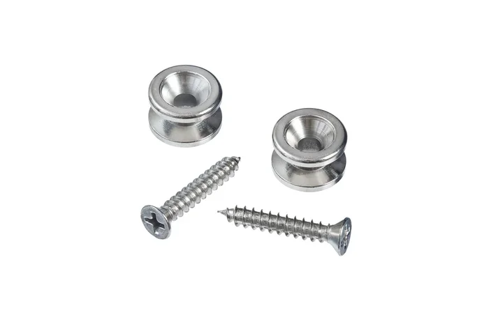Planet Waves Solid Brass End Pins – Chrome (Pair)