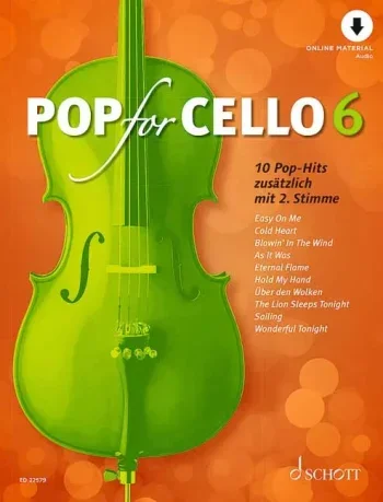 Pop For Cello 6: For 1 Or 2 Cellos Book & Backing Tracks (Schott)