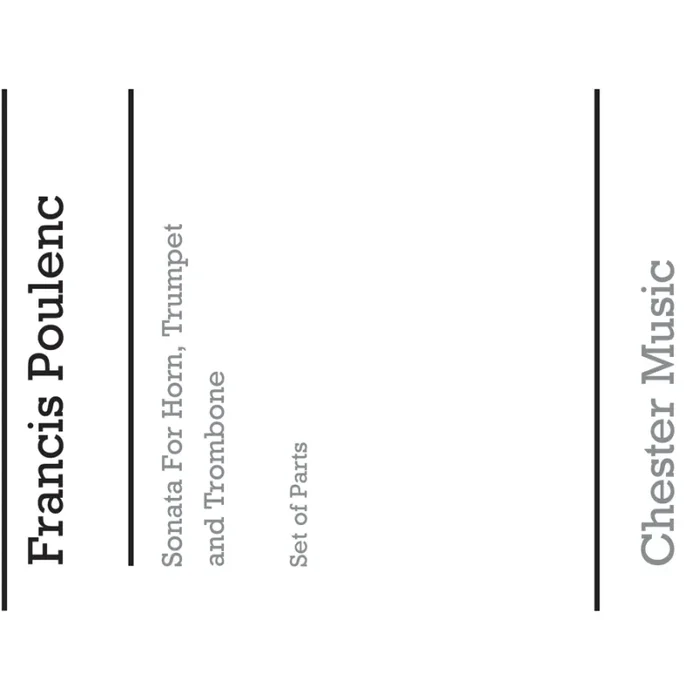 Poulenc, Francis – Sonata For Horn, Trumpet and Trombone (Parts)