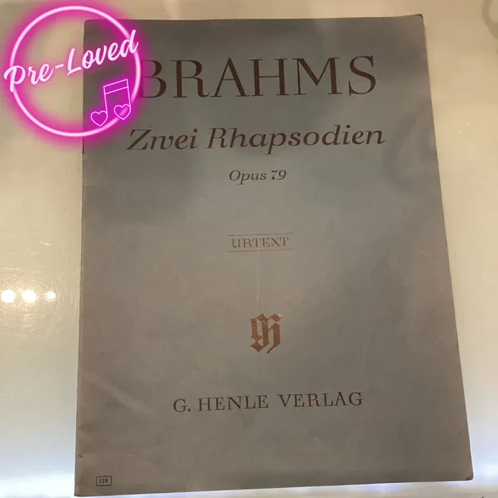 (Pre-Loved) Brahms Zwei Rhapsodien for Piano Opus 79 Urtext (G.Henle Verlag)