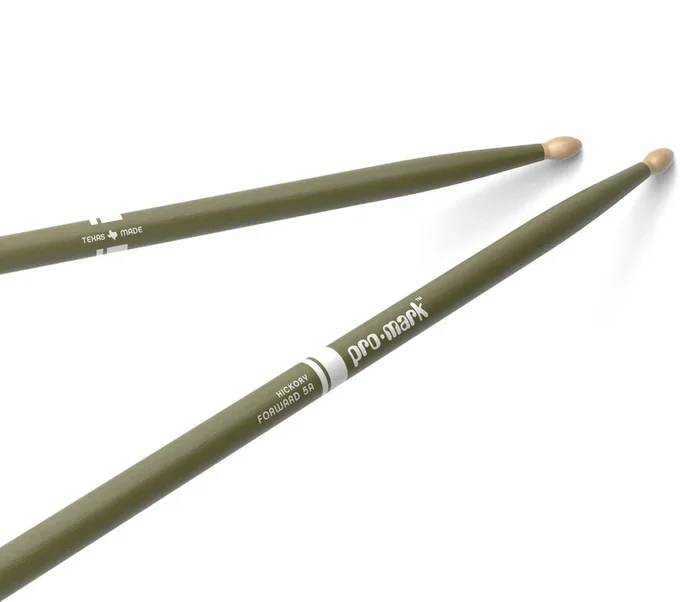 ProMark Classic Forward 5A Painted Green Hickory Drumstick, Oval Wood Tip