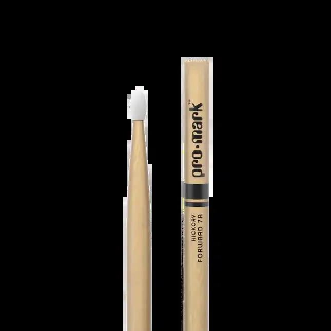 Promark Classic Forward 7A Hickory Drumstick, Oval Nylon Tip