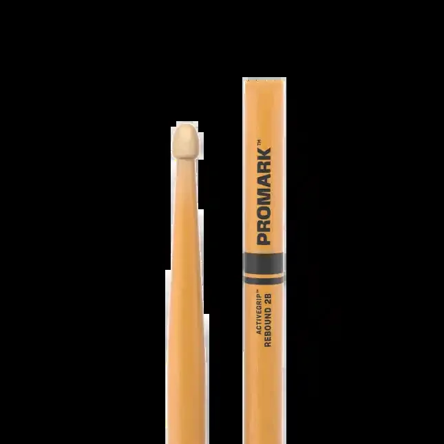 Promark Rebound 2B ActiveGrip Clear Hickory Drumstick, Acorn Wood Tip