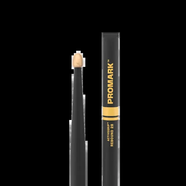Promark Rebound 2B ActiveGrip Hickory Drumstick, Acorn Wood Tip