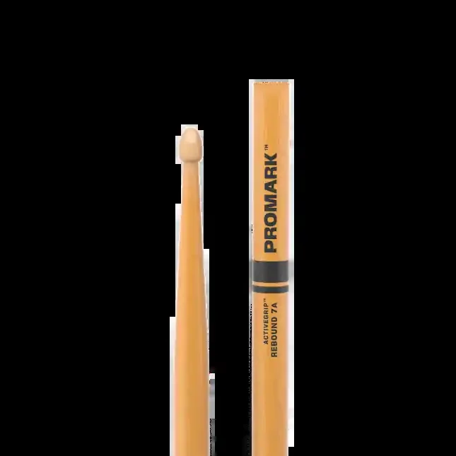 Promark Rebound 7A ActiveGrip Clear Hickory Drumstick, Acorn Wood Tip