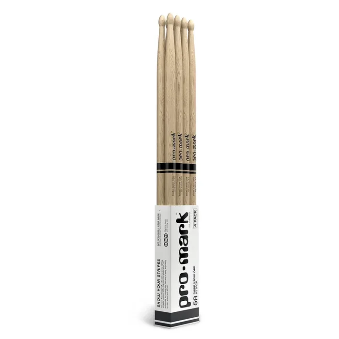 ProMark Shira Kashi 5A Attack Oak Wood Tip Drumsticks (4 Pack)