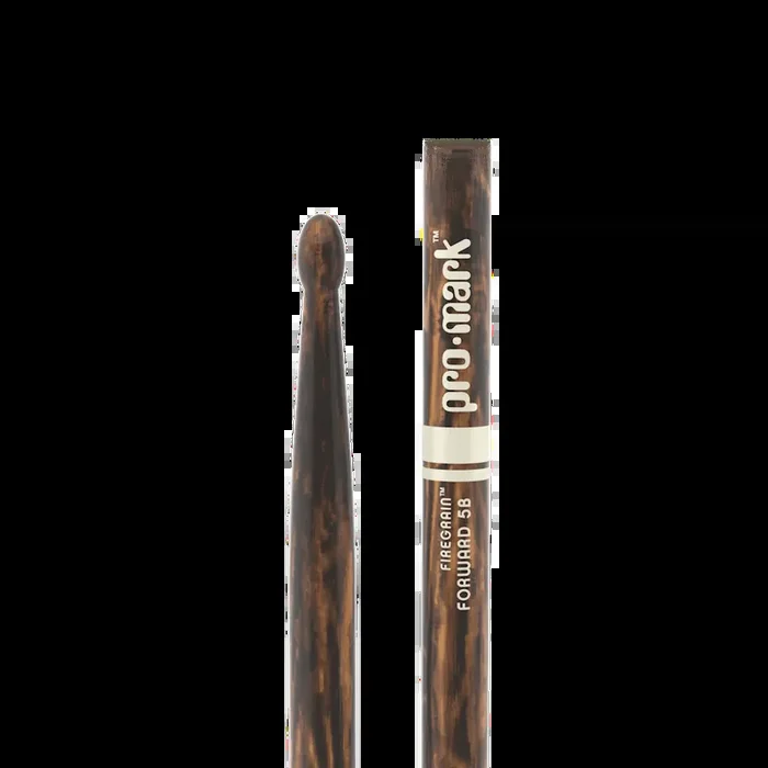 ProMark TX5BW-FG Classic Forward 5B FireGrain Hickory Drumstick – Oval Wood Tip