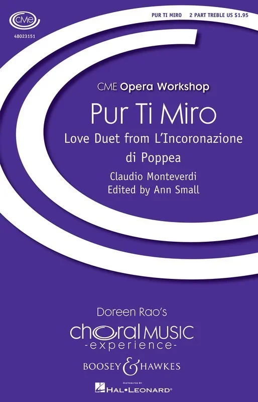 Pur Ti Miro 2 Part Treble Book