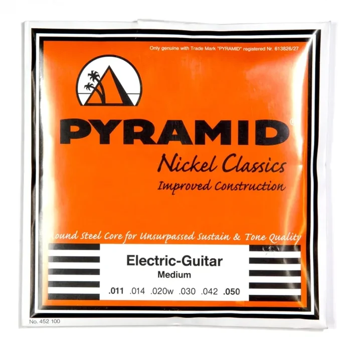 PYRAMID Nickel Classics 11-50 Electric Guitar Strings, Wound 3rd