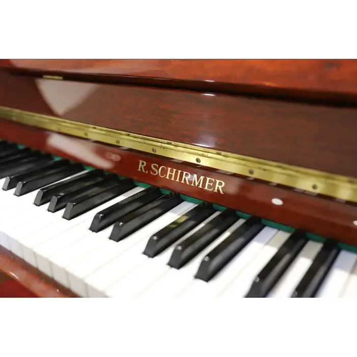 R Schirmer Secondhand Upright Piano Polished Mahogany – 560305897