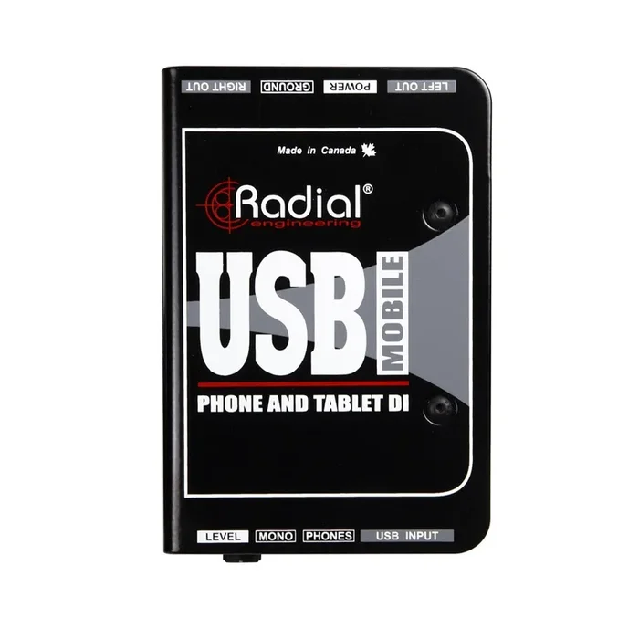 Radial USB-MOBILE – Digital USB DI for phones and tablets DAC with headphone amp and XLR outs
