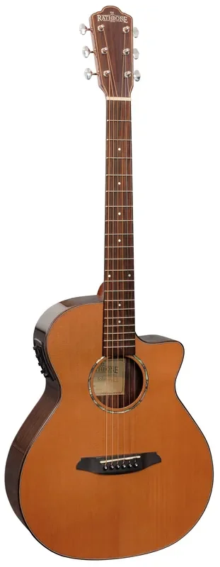 Rathbone R1CRCE Solid Cedar Top Electro Acoustic Baby Concert Electro Guitar