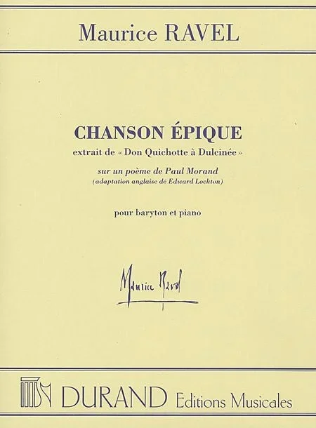 Ravel: Chanson épique