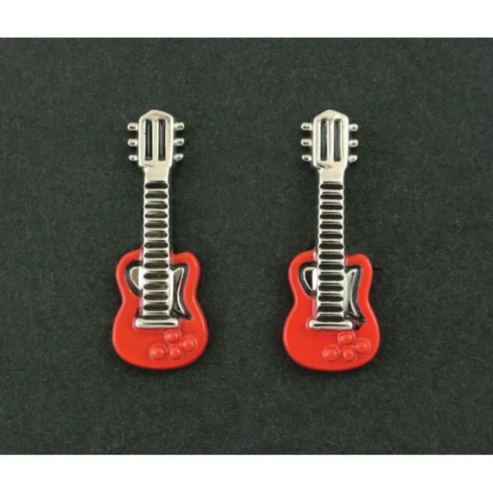 Red Guitar Cufflinks