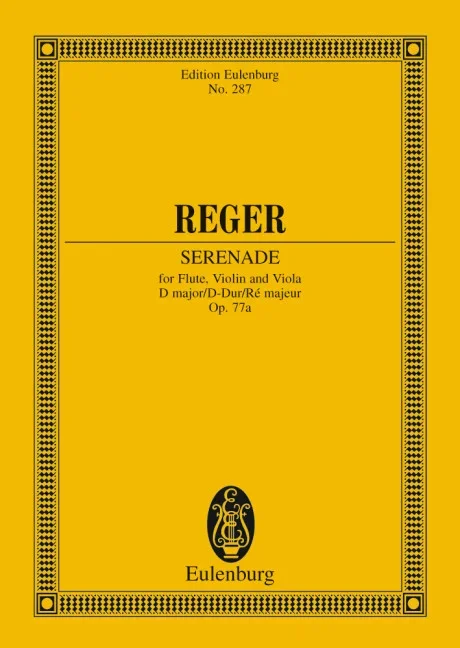 Reger, Max : Reger, Max : Trio D major, “Serenade” – flute, violin and viola – Schott Digital