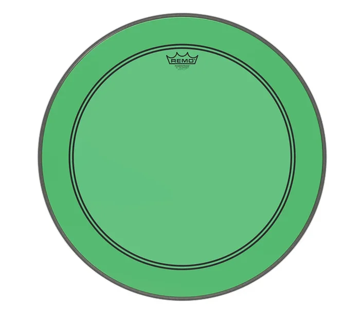 Remo 18 ” Powerstroke 3 Green Colortone Batter Drum Head with 5 ” Offset Hole
