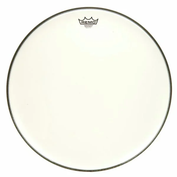 Remo 20″ Ambassador White Smooth