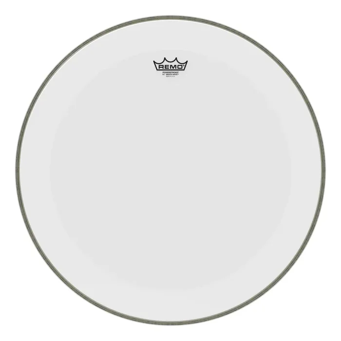 Remo Powerstroke P3 Smooth White No Stripe Bass Drumhead 22″