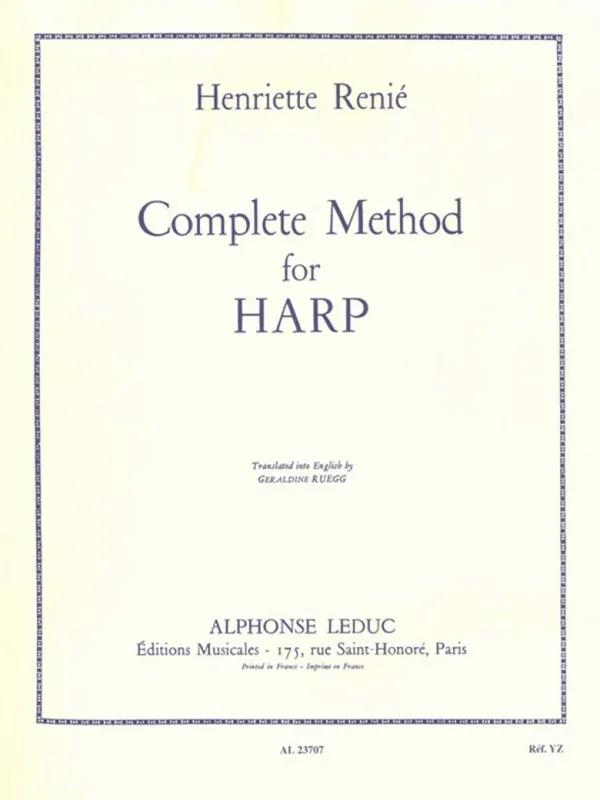 Renié: Complete Method for Harp