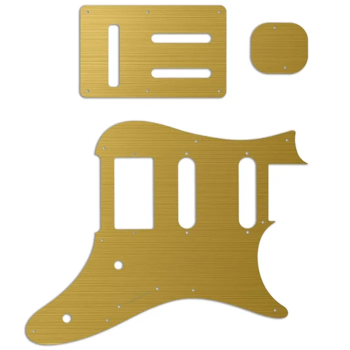 Replacement Pickguard and Backplates for Ibanez Prestige AZ2204 – Brushed Gold