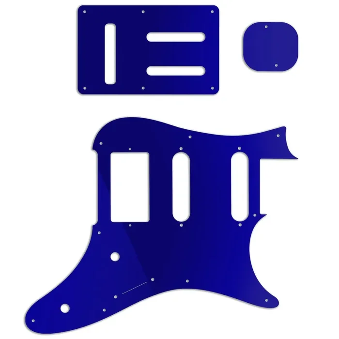 Replacement Pickguard and Backplates for Ibanez Prestige AZ2204 – Dark Blue Mirror