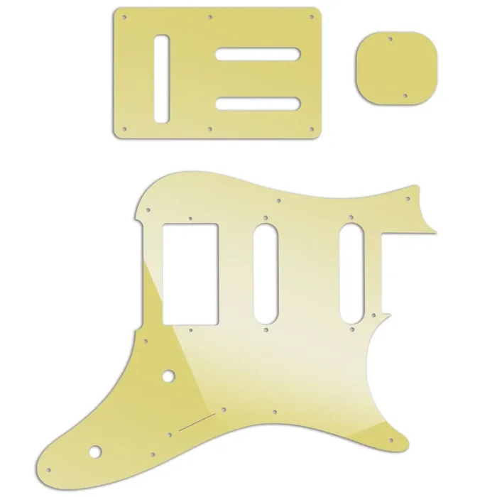 Replacement Pickguard and Backplates for Ibanez Prestige AZ2204 – Gold Mirror