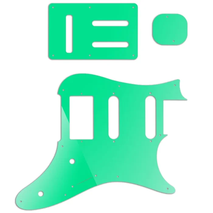 Replacement Pickguard and Backplates for Ibanez Prestige AZ2204 – Green Mirror